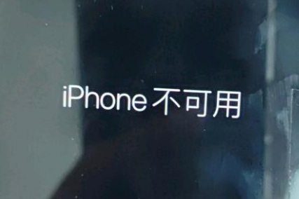 新安苹果服务网点分享锁屏界面显示“iPhone 不可用”如何解决 