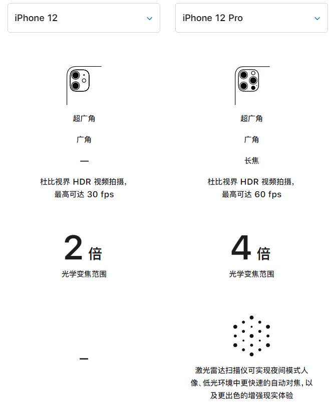 新安苹果手机维修分享苹果 iPhone 12 与 iPhone 12 Pro 选哪款 